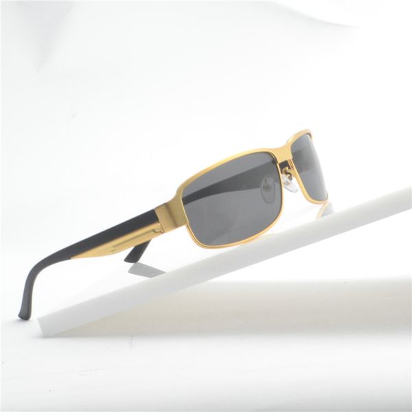 

brand design rimless rectangle men polarized sunglasses uv protection fishing driving eyewear sun glasses for men women fml, White;black