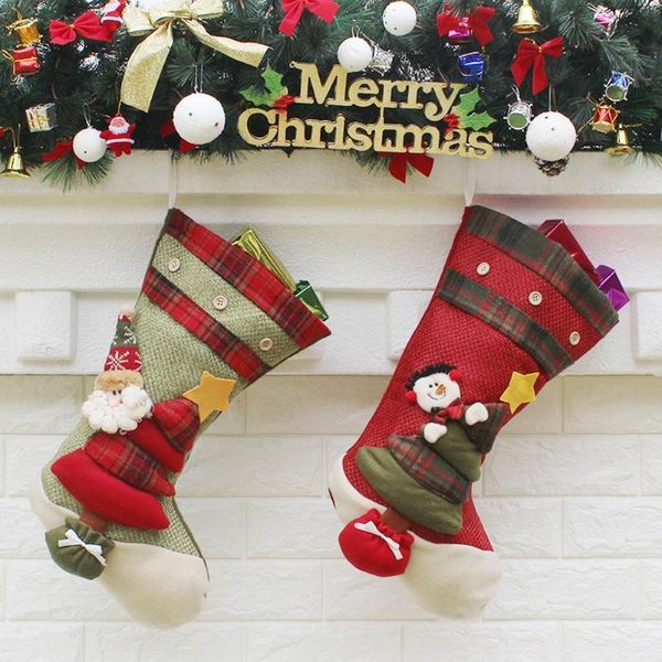 

high grade european christmas layout gift pendant stockings
