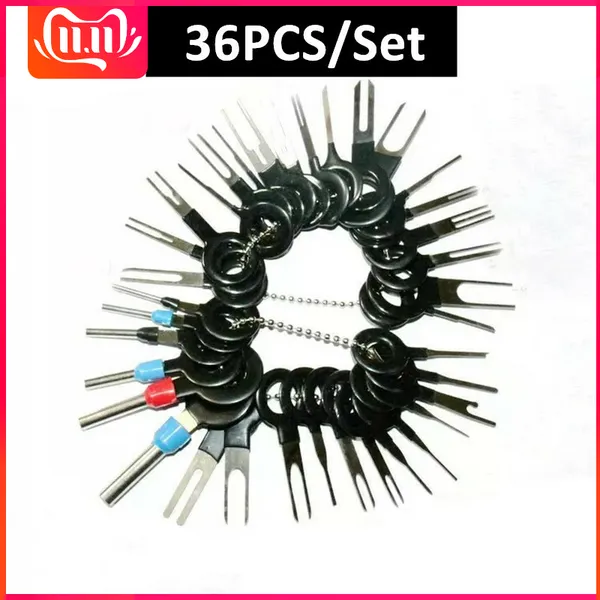 

36pcs terminal removal tool wiring crimp connector auto wire puller terminal repair professional tools pin extractor remover