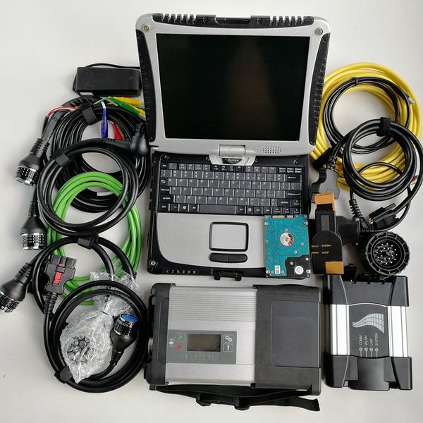 2024 Ferramentas de diagnóstico automático para BMW ICOM NEXT MB STAR C5 SD CONNECT 5 WIFI COMPACT 4 1TB HDD S/OFTT WARE Utilizou Laptop CF19 ToughBook pronto para trabalhar para trabalhar
