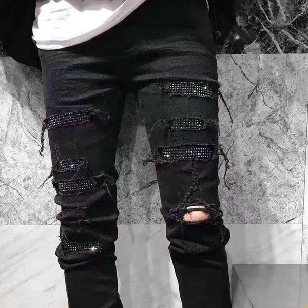 

w6729 fashion men's jeans 2020 runway luxury european design party style men's clothing, Blue