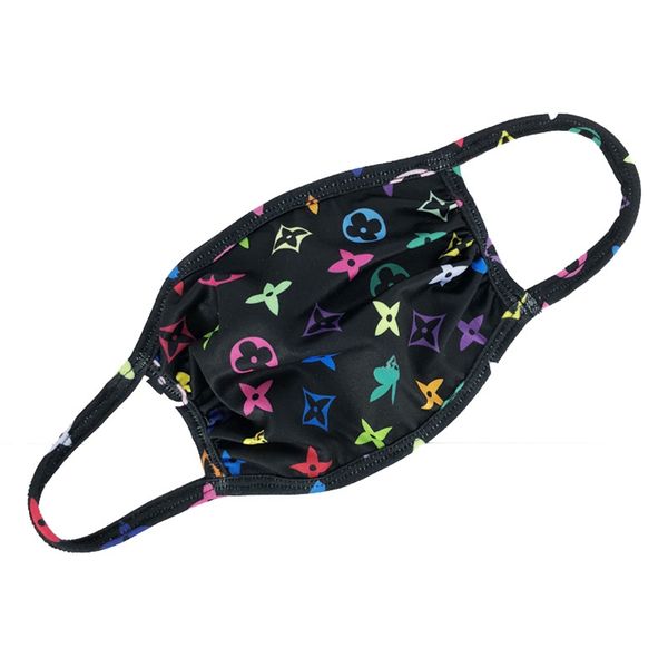 

face mask reusable 3d leopard print designer printed dustproof mask ultraviolet-proof washable running riding bike masks #410, Black