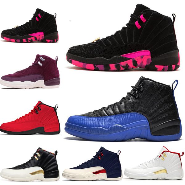 

dark grey 12s basketball shoes 12 men fiba reverse taxi game royal the master unc cny wings mens trainers outdoor sports sneakers 7-13