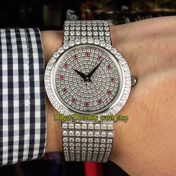 

deluxe jewelry watch series g0a37043 g0a38020 gypsophila бриллиантовый циферблат швейцарский кварцевый механизм мужские часы с бриллиантовым, Slivery;brown