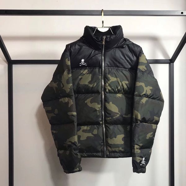 

brand cooperation mastermind world down jacket mm fashion windproof thick outerwear winter down jacket black camo 2 colors