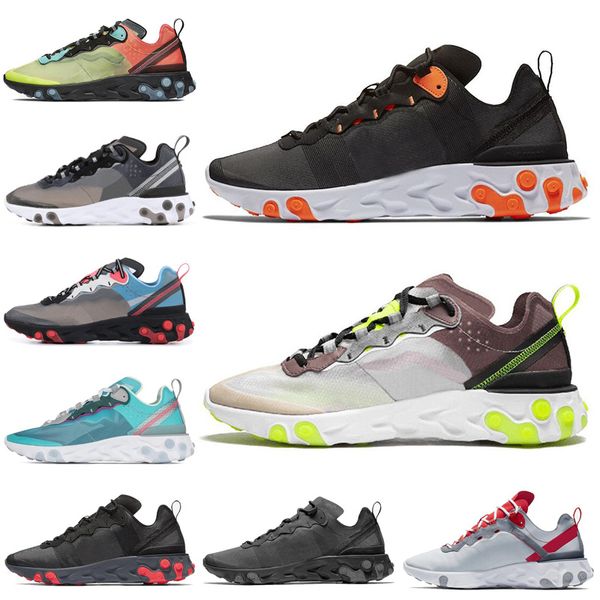 

2019 react element 87 55 se taped seams men women running shoes royal tint metallic gold anthracite mens trainer sports sneakers 36-45