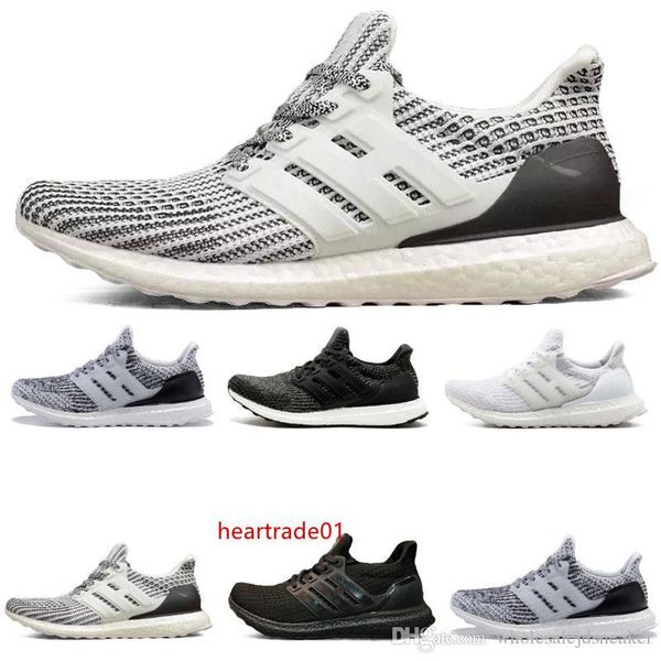 

3.0 triple black running shoes men women hypebeast primeknit core black white athletic size 36-45