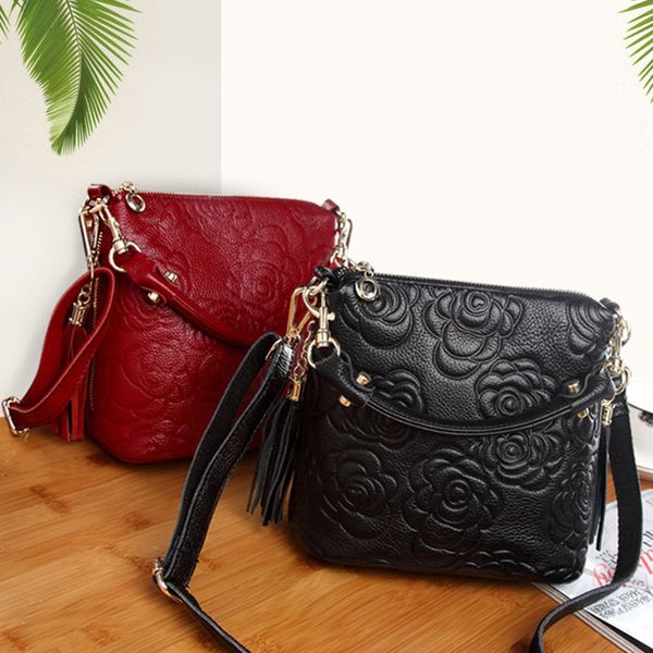 

женская сумка 2019 новые дамы плечо сумка плеча crossbody кожа кисточкой высокого качества дамы женщин кожаные сумки