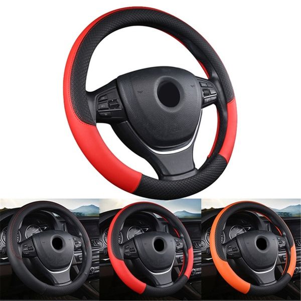 

pu leather steering car wheel cover universal sport design steering antiskid protective sheath case auto interior fit