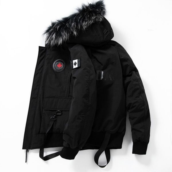 

men winter 90% white duck down jacket mens winter coats and jackets 80201, Black