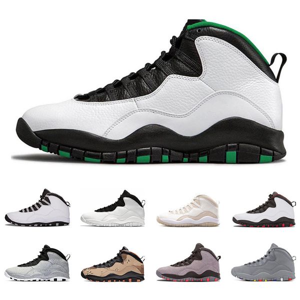 

new 10 10s mens basketball shoes desert camo seattle cement class of 2006 cool grey i m back men athletic sports sneakers size 8-13
