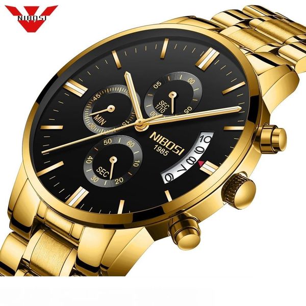 

nibosi мужские часы топ бренд класса люкс militray кварцевые часы мужские водонепроницаемые мужские спортивные часы наручные часы relogio ma, Slivery;brown