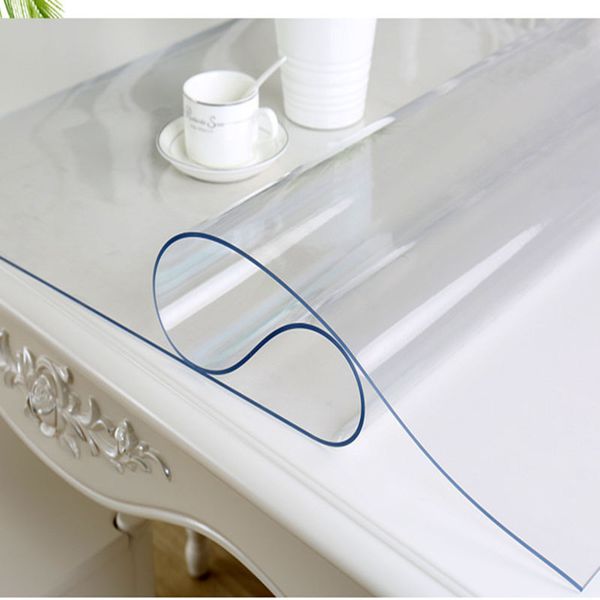 Tolera de mesa à prova d'água Toneladas de mesa transparentes com padrão de cozinha de cozinha tampa de mesa de óleo toalha de vidro macio 1,0 mm