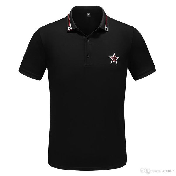 

designer stripe polo shirt t shirts snake polos bee floral embroidery mens high street fashion horse polo t-shirt m-xxxl-p3, White;black