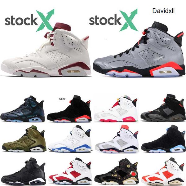 

stock x bred 6 6s mens basketball shoes washed denim sports blue travis scotts psg infrared black cat hare men sports designer sneakers