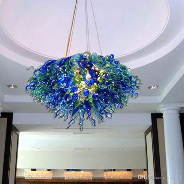 

синий modern art deco art designer декоративное дизайнер стекла подвеска лампы рука выдувное стекло led подвеска свет гостиная спальня закры
