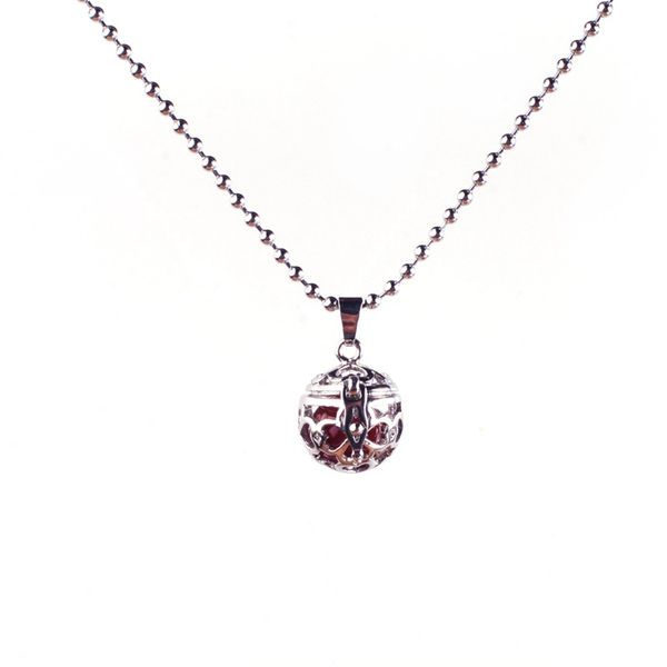 Silber Retro Muster Glocke Harmonie Ball Halskette Käfig Frau Schwangere Frau Heilung Reiki Anhänger
