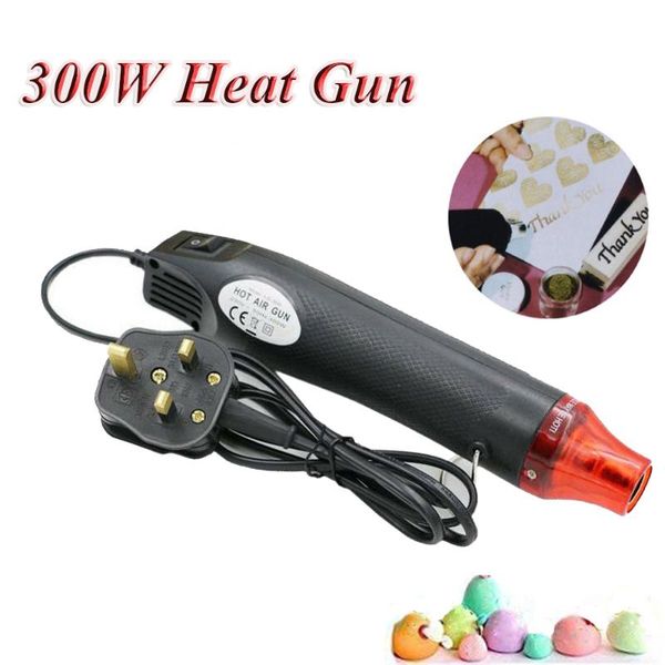

300w mini heat gun temperature air guns clay 230v embossing drying paint nozzles wrapping shrink power tool