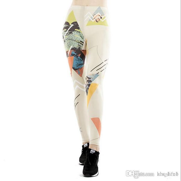 

women yoga trousers pants digital printing new style tights female high waist dance active leggings patterns skinny silm fitness, Black;white