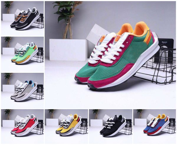 

new design sacai x ldv waffle men women shoes blue green gusto black tripe waffle daybreak trainers varsity ldv sneakers chaussures