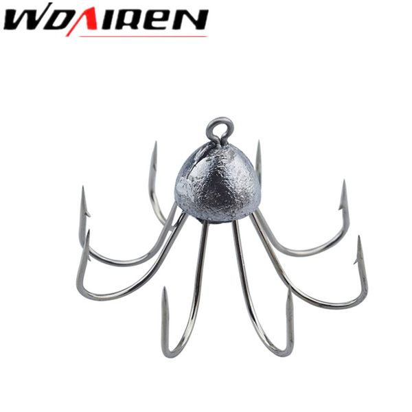 

1pcs quick sinking explosion lead eight hook fishing hook 11g outdoor fishhook anzois carp bass accesories fishing tackle