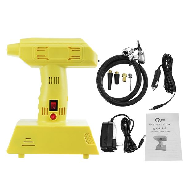 

12v air compressor portable electric cordless power rechargeable pump inflator with usb car bike air pump compressor inflator