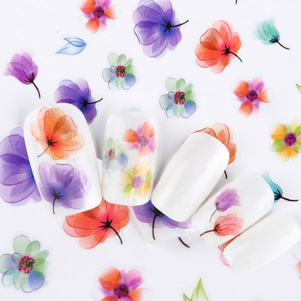 

Новый DIY Art Dandels цветок 3D наклейки для ногтей Nail Art клей перевод наклейка деколя дек