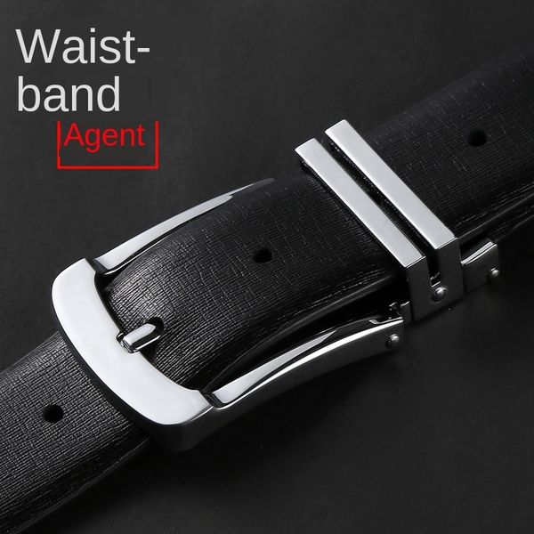 

caronkalen men's pin pin buckle business casual double-sided belt belt belt, Black;brown