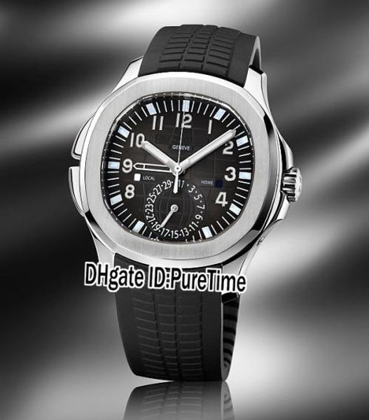 

Новый Aquanaut 5164A-001 стальной корпус 41 мм черный текстурный циферблат A2813 автоматические мужские часы черные резиновые спортивные часы 6 стиль Puretime Pb289a1