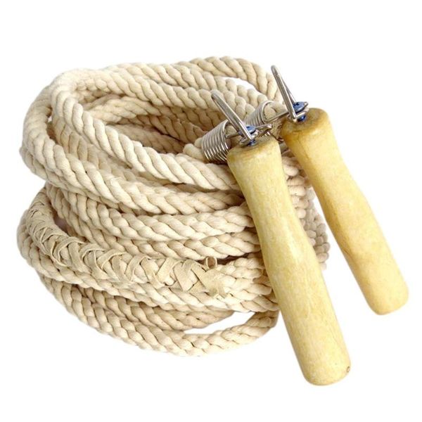 

5m 10m wooden handle skipping long rope jumping rope for gym school group jumping team sports