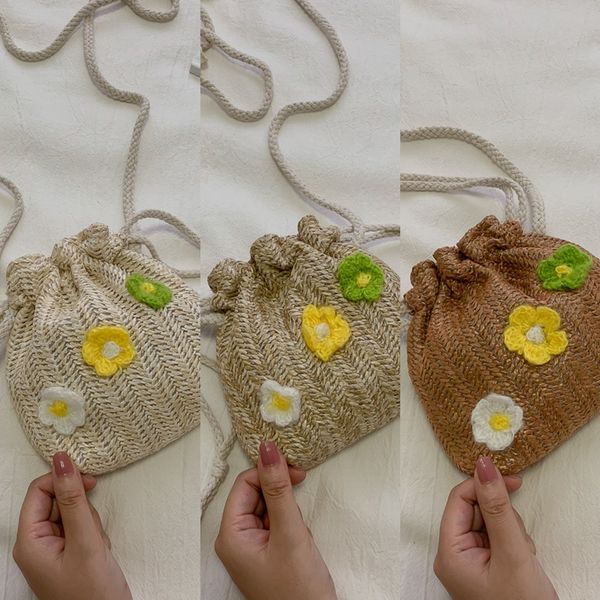 

straw woven female 2019 summer fairy western style woven holiday beach all-match messenger small small bag bag