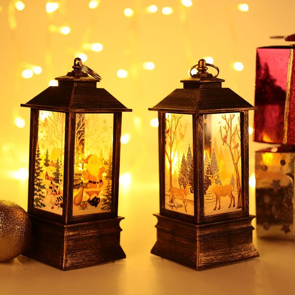

flame light plastic christmas beautiful candle light street lamp hanging xmas candlestick party home decoration gift