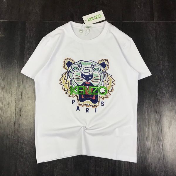 

men women desigherluxury shirts summer new fashion luxury tees mens brandshirts short sleeve casual tees tiger head hip hop 2021605y, White