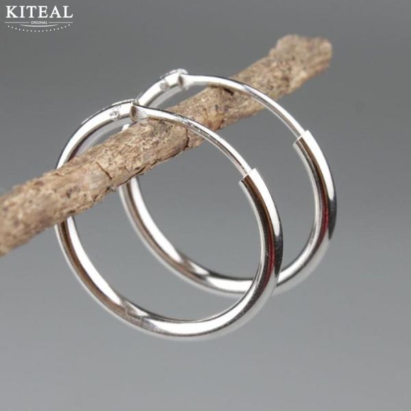 

gold/silver color 100% 925 sterling silver hoop earrings plated with gold for women men round circle earrings hoops jewelry, Golden;silver
