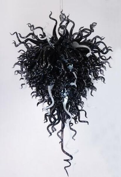 

classic black chandelier new style design triangle led light handmade blown glass chandelier chain chandeliers and pendant lights