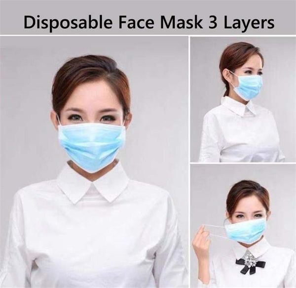 

dhl quality assurance meltblown mouth masks covid-19 nonwove 3 layer disposable anti-dust disposable face masks 20pcs/pack quality