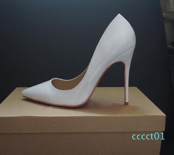 

2019 women shoes red bottoms high heels pointed toe red sole 8cm 10cm 12cm pumps come with logo dust bags wedding shoes 01ct, Black