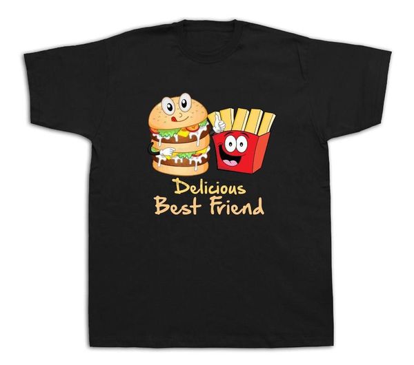

delicious burger chips friend bff t shirt fast mix pub bar tee, White;black