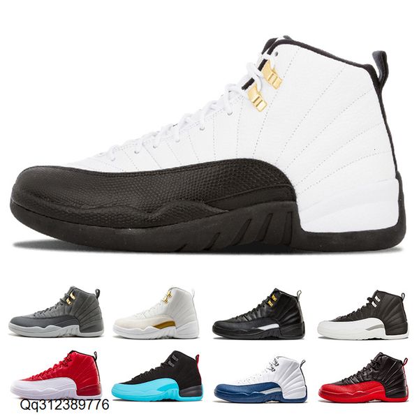 

new 12s taxi college navy the master men basketball shoes 12 cherry deep royal blue wolf grey university blue gym red sports sneakers