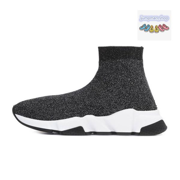 

balenciaga shoes дешевые дизайнер скорости тренер роскошные повседневные туфли тройной черный серый белый черный красный носки сапоги кроссо, Black