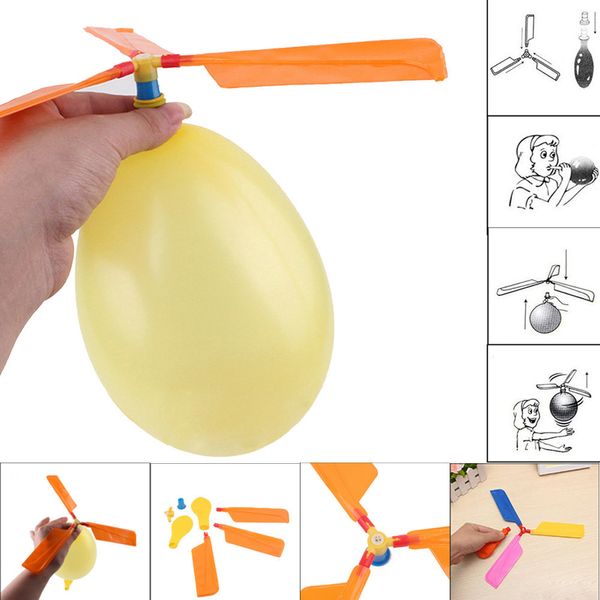 Balloon Helicopter Flying Toy Bambino Natale Baloon Compleanno Xmas Party Bag Stocking Filler Regalo Ordine 50 pezzi all'ingrosso