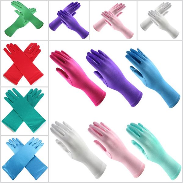 

long finger gloves for halloween christmas costume cosplay princess dress up anime length glove kids girls party wedding gloves fa2908