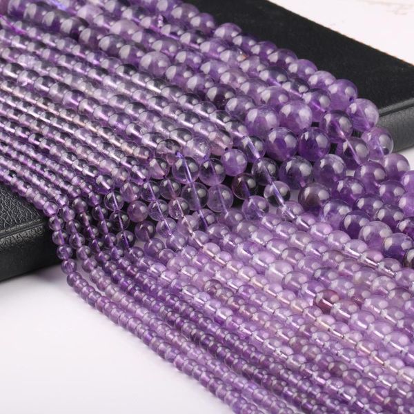 

natural stone amethysts beads beading round loose spacer beads for jewelry making diy bracelet necklaces 4 6 8 10mm