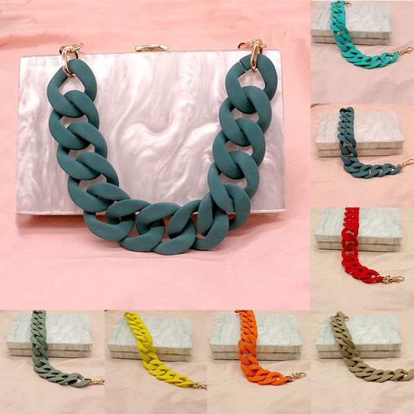 

38cm wide acrylic resin chain bag strap for handbag handles women pouch purse chain strap acrylic plastic bag accessories, Black