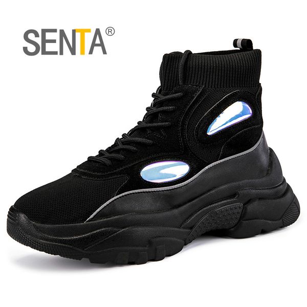 

high men sneakers thick sole running shoes for women height increasing 6 cm chunky casual breathable outdoor walking shoes
