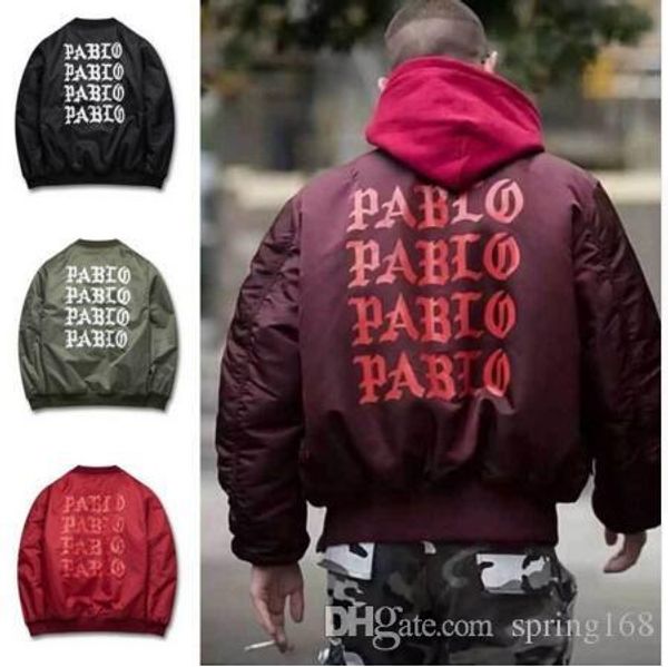 

мужская куртка новая осень зима mens hip hop army green bomber jacket ma1 kanye west pablo пилот пара курток 3 цвета размер m-xxl, Black;brown