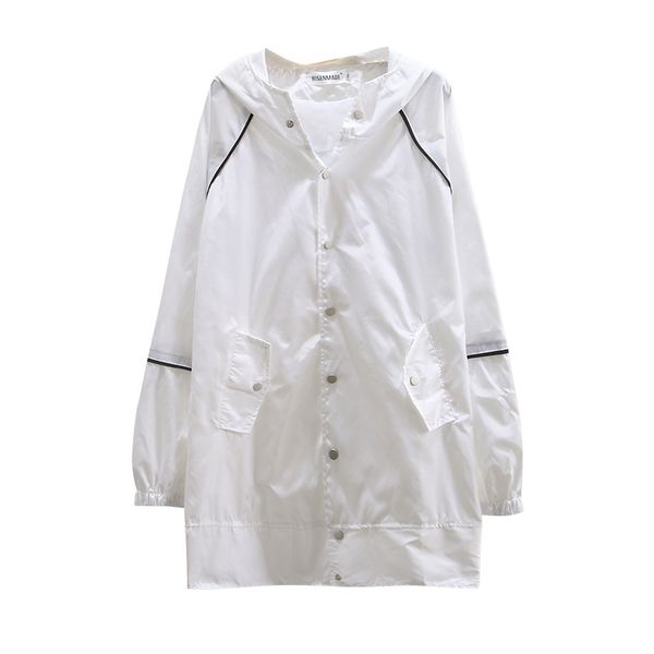 

nxh plus size autumn trench coat women medium long letters windbreaker large size black white raincoat, Tan;black