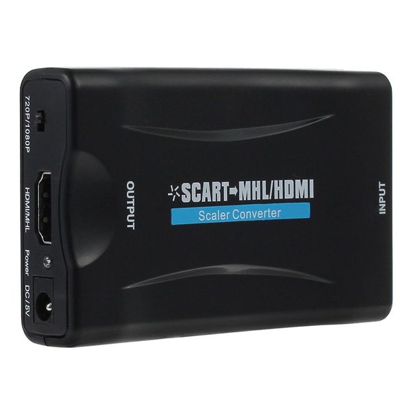 

1080p scart to hdmi video converter support pal, ntsc3.58, ntsc4.43, secam, pal/m, pal/n standard tv formatsinput