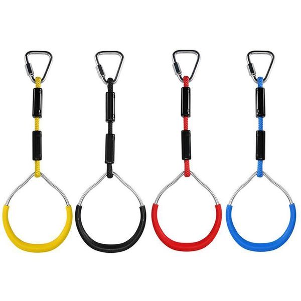 

heavy duty children trapeze bar pull up gym rings colorful backyard outdoor gymnastic ring ninja obstacle ninja line kit