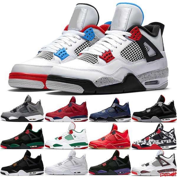 

4s men basketball shoes what the 4 wholesale chaussures bred fiba cool grey loyal blue ourdoor mens trainers sports sneakers size 40-47